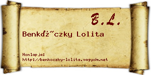 Benkóczky Lolita névjegykártya